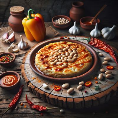 Image of Spanish White Bean Tortilla with Piri Piri Sauce