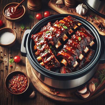 Image of Spareribs with Barbecue Sauce Pressure Cooker