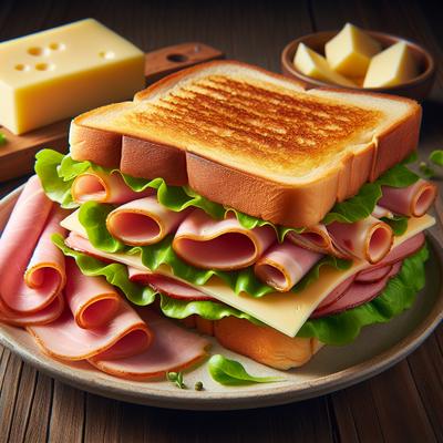 Image of Special Hot Ham and Cheese Sandwich