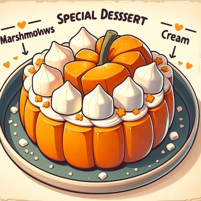 Image of Special Marshmallow Cream Pumpkin Dessert