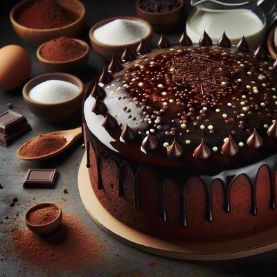 Image of Speckled Chocolate Cake with Ganache