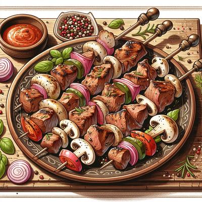 Image of Speidini Di Carne E Funghi Sicilian Kebobs Meat and Mushroom