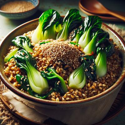 Image of Spelt with Sesame and Bok Choy