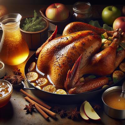 Image of Spice Brined Turkey with Cider Pan Gravy Cooking Light