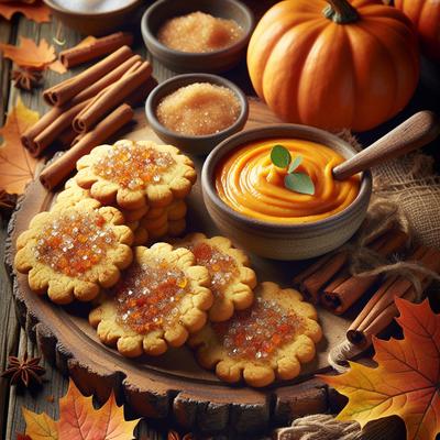 Image of Spice Cookies with Pumpkin Dip