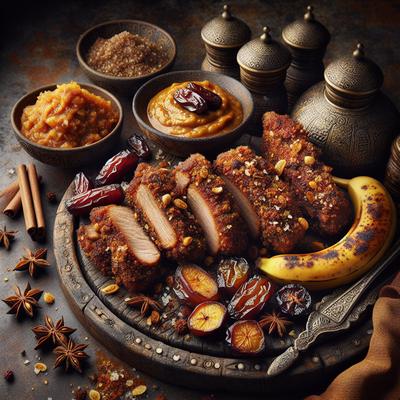 Image of Spice Crusted Pork Tenderloins with Banana Date Chutney
