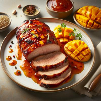 Image of Spice Rubbed Mango Glazed Pork Tenderloin Weight Watchers