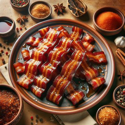 Image of Spiced and Candied Vegetarian Bacon