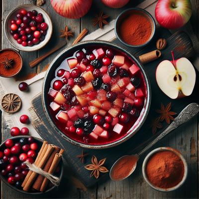 Image of Spiced Apple and Cranberry Compote
