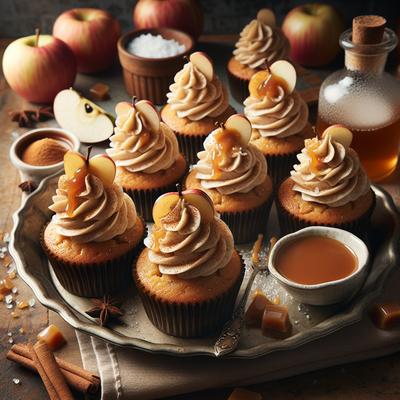 Image of Spiced Apple Cupcakes with Salted Caramel Buttercream