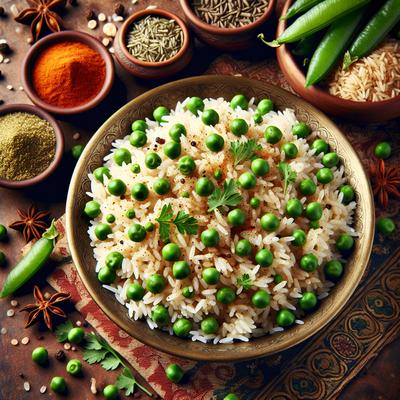 Image of Spiced Basmati Rice with Peas