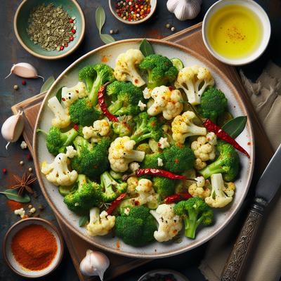 Image of Spiced Broccoli and Cauliflower Salad