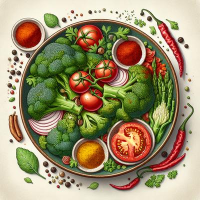 Image of Spiced Broccoli and Tomatoes