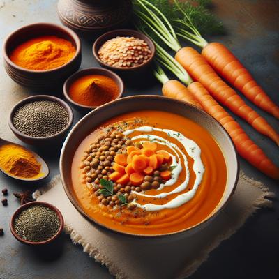 Image of Spiced Carrot and Lentil Soup