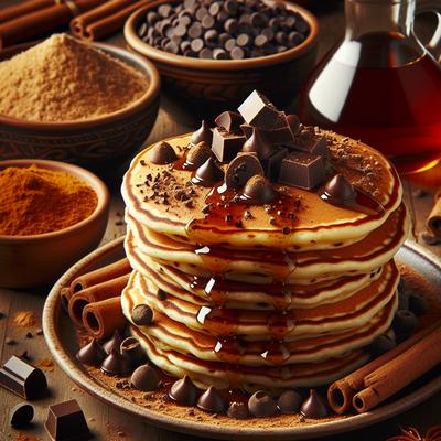 Image of Spiced Chocolate Chip Pancakes