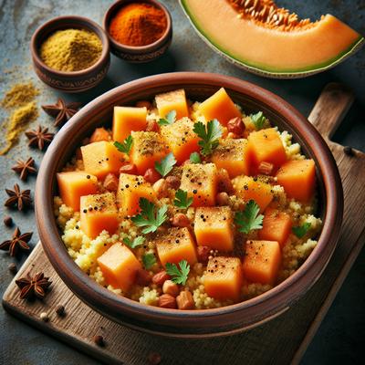 Image of Spiced Couscous with Cantaloupe