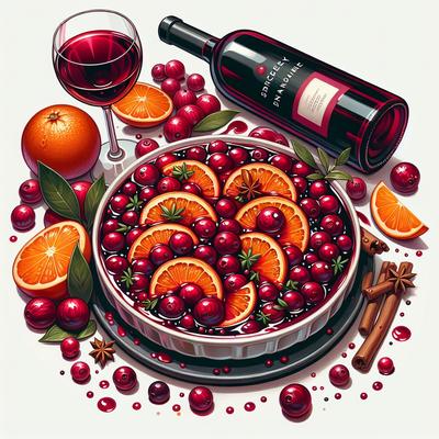 Image of Spiced Cranberry Orange Sauce with Zinfandel