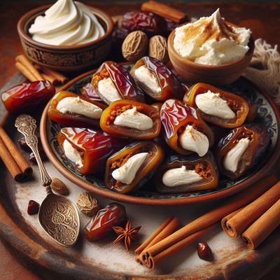 Image of Spiced Dates with Mascarpone Cheese