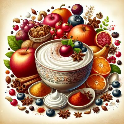 Image of Spiced Fruit and Cream Soup