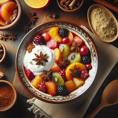 Image of Spiced Fruit Compote with Ricotta Cream
