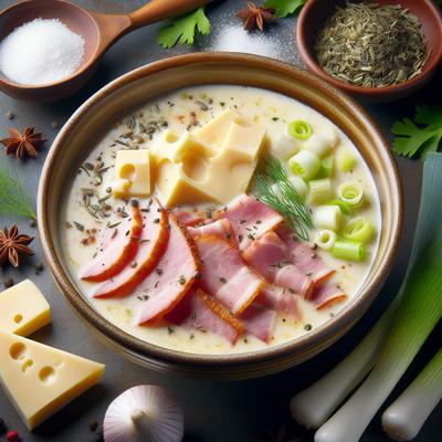 Image of Spiced Ham and Cheese Chowder with Fennel and Leeks