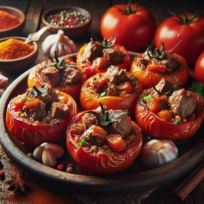 Image of Spiced Lamb Stuffed Tomatoes
