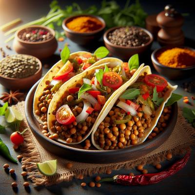 Image of Spiced Lentil Tacos Vegetarian