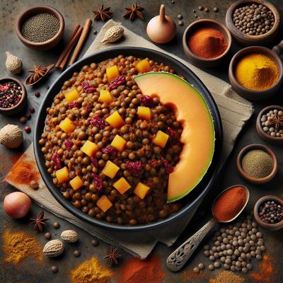 Image of Spiced Lentils and Cantaloupe