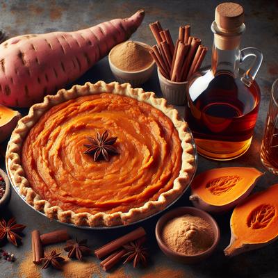 Image of Spiced New England Sweet Potato Pie with a Bourbon Kick