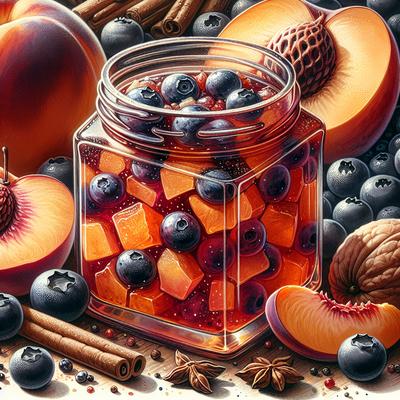 Image of Spiced Peach and Blueberry Jam