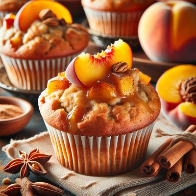 Image of Spiced Peach Muffins