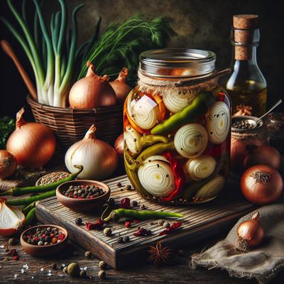 Image of Spiced Pickled Onions Peppers