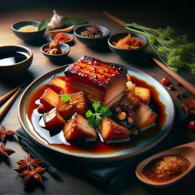 Image of Spiced Poached and Bbq Pork Belly