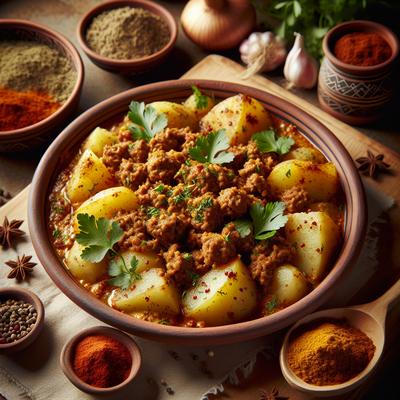 Image of Spiced Potato and Minced Lamb