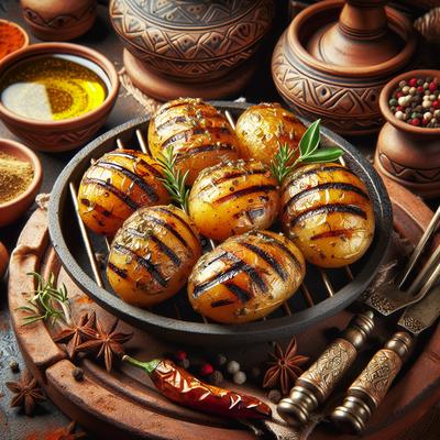 Image of Spiced Potatoes on the Grill