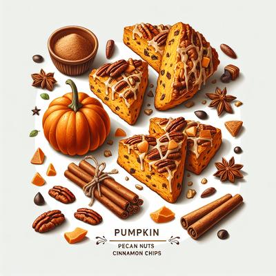 Image of Spiced Pumpkin Pecan Scones with Cinnamon Chips