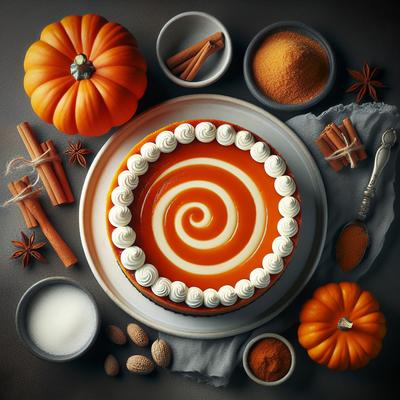 Image of Spiced Pumpkin Swirl Cheesecake