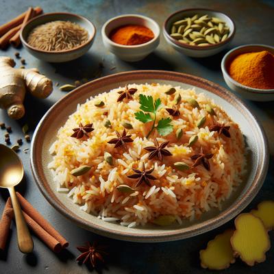 Image of Spiced Rice with Fresh Ginger