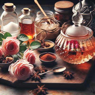 Image of Spiced Rose Water Syrup