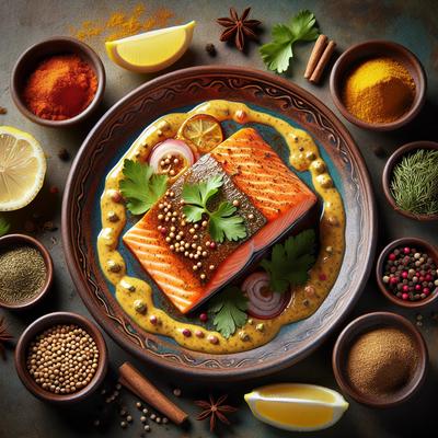 Image of Spiced Salmon with Mustard Sauce