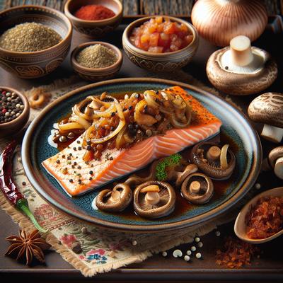 Image of Spiced Salmon with Shiitake Mushroom Relish