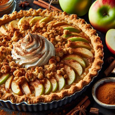 Image of Spiced Streusel Sour Cream Apple Pie