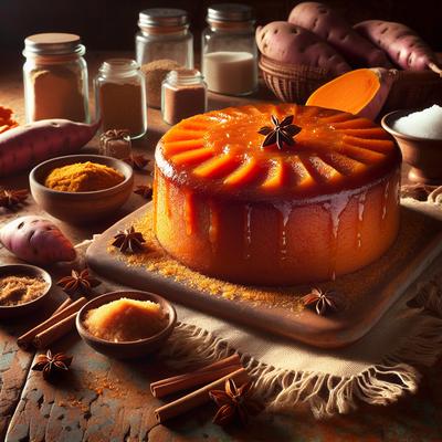 Image of Spiced Sweet Potato Cake with Brown Sugar Icing