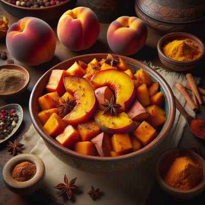 Image of Spiced Sweet Potatoes in Peaches