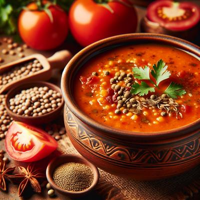 Image of Spiced Tomato and Lentil Soup