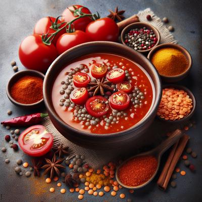 Image of Spiced Tomato and Red Lentil Soup