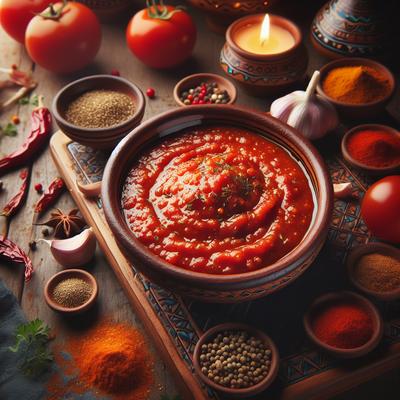 Image of Spiced Tomato Dipping Sauce Moroccan Style