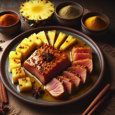 Image of Spiced Tuna with Pineapple Glaze