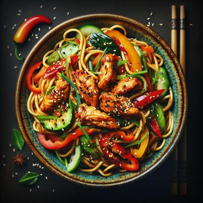 Image of Spicy Asian Chicken Noodle Salad