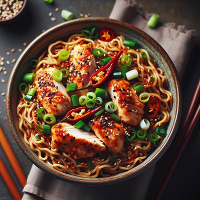 Image of Spicy Asian Noodles with Chicken